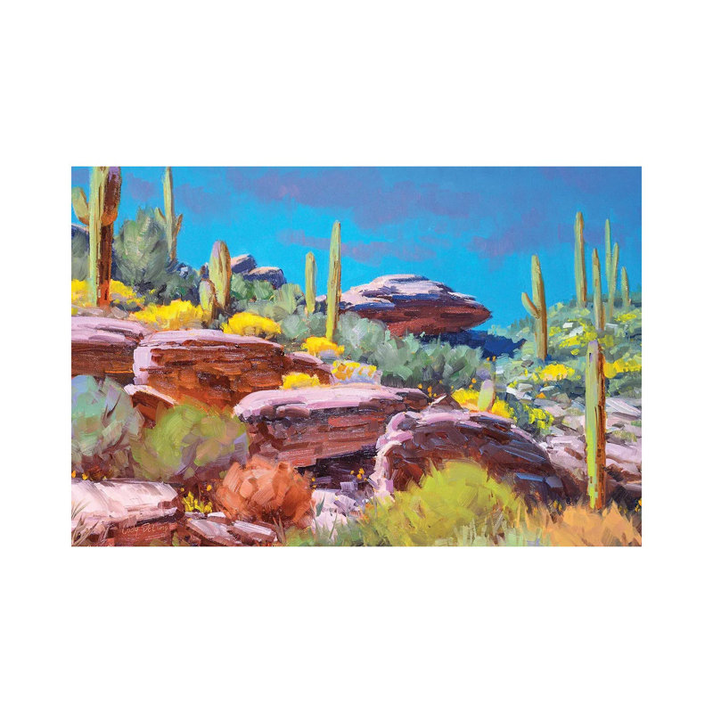 Desert Bloom 1 Piece Wrapped Canvas Painting, 30.48 cm H x 45.72 cm W