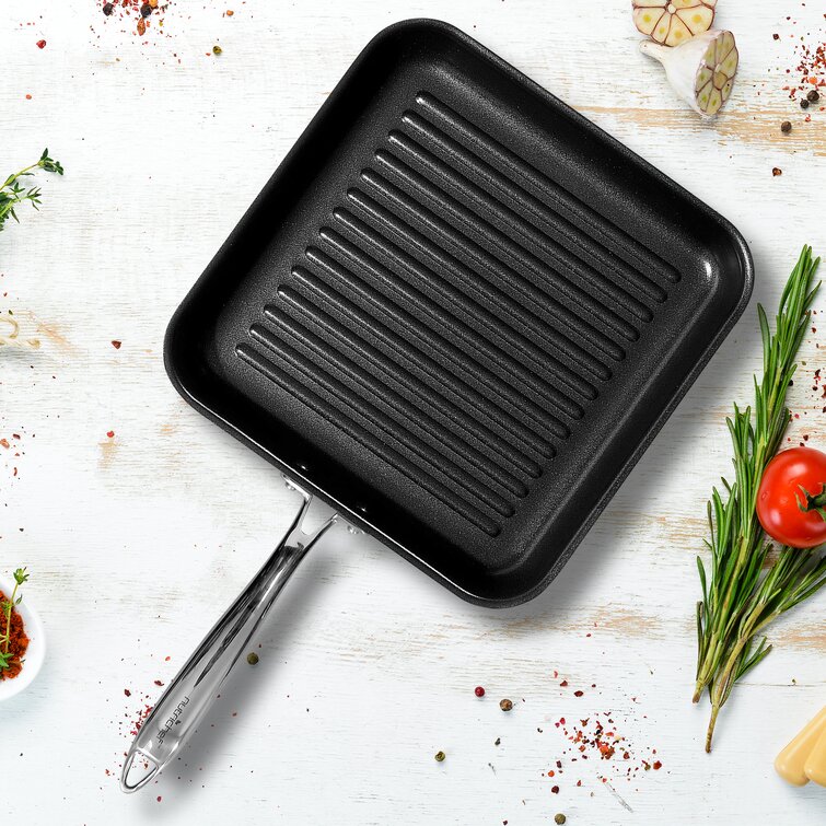  Cast Aluminum Non stick grill pan for stove top