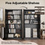 Armoire de rangement en acier à 6 tablettes Delvale (H 70,87 po x l 31,5 po x P 15,7 po)-2000974994