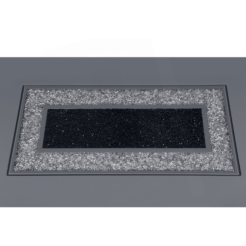 Table de salle à manger avec détails scintillants, Gris