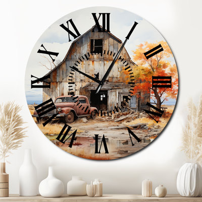 Horloge murale Barns Rustic Charm