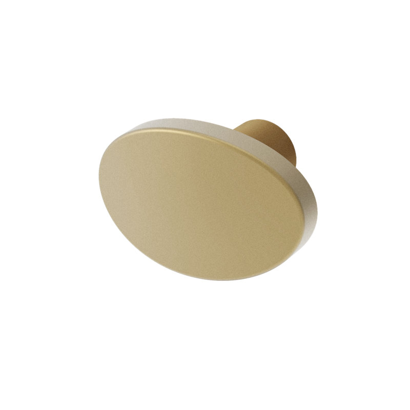 1 1/8" Length Oval Knob, Champagne Bronze