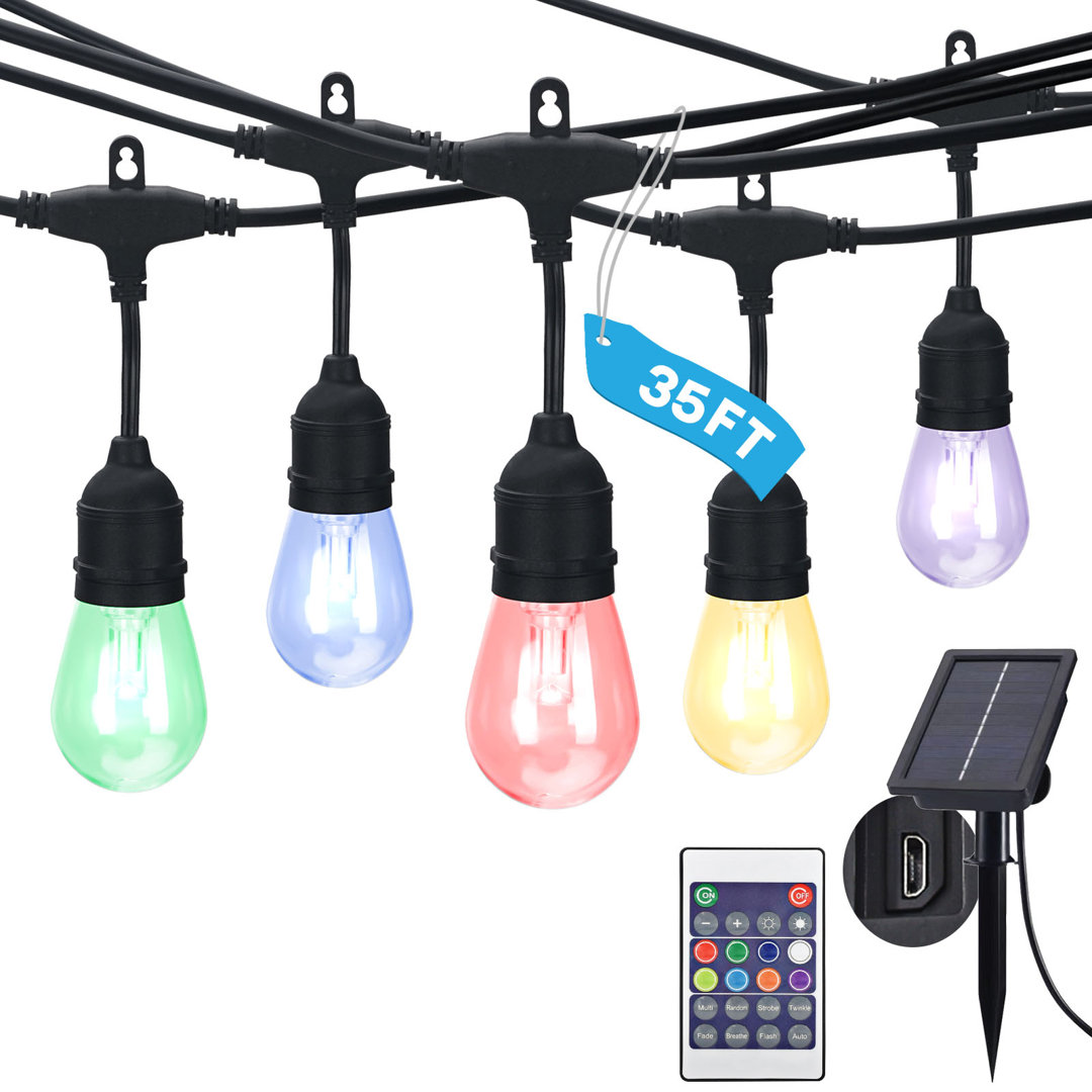 Serle Outdoor 15 - Bulb 420'' Solar Powered LED String Light Arlmont & Co.