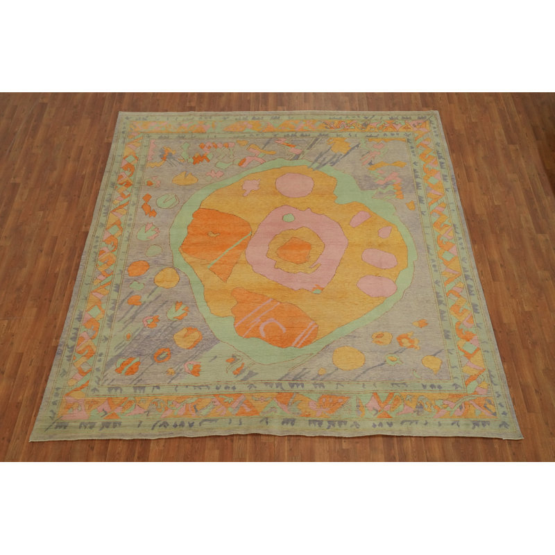 Tapis teint à la main transitionnel Oushak 10 x 10
