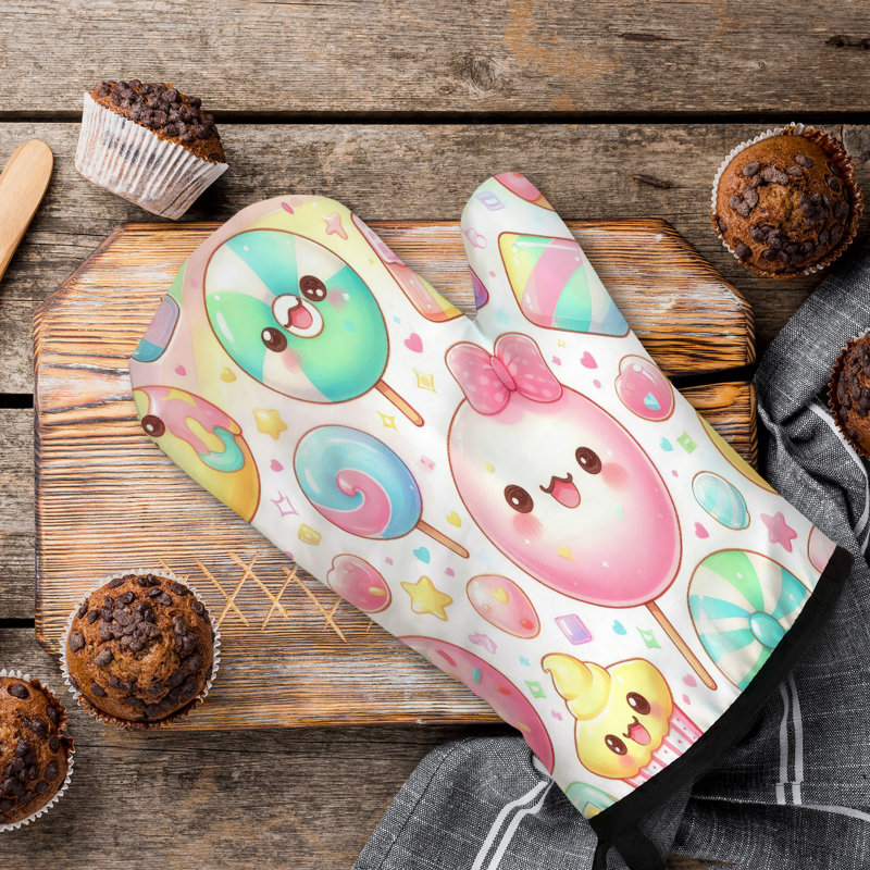 Soft Candy Hues Oven Mitt Cotton Twill
