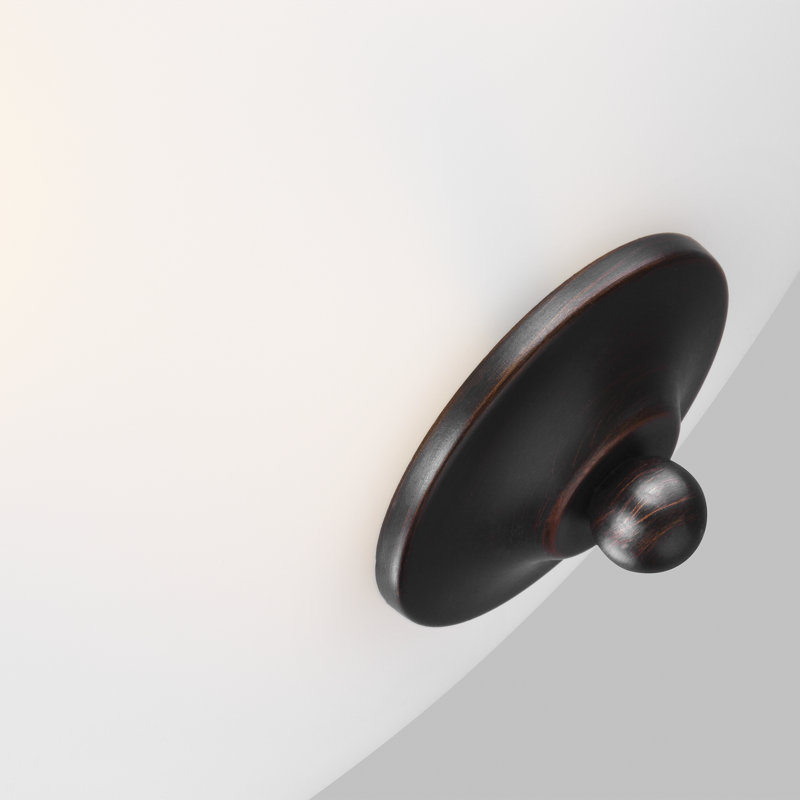 Luminaire suspendu semi-encastré Geary, Sienne brûlée