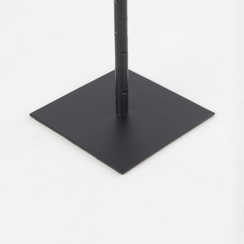 Bougeoir de table en métal, Noir, H 18 po x l 5 po x P 5 po