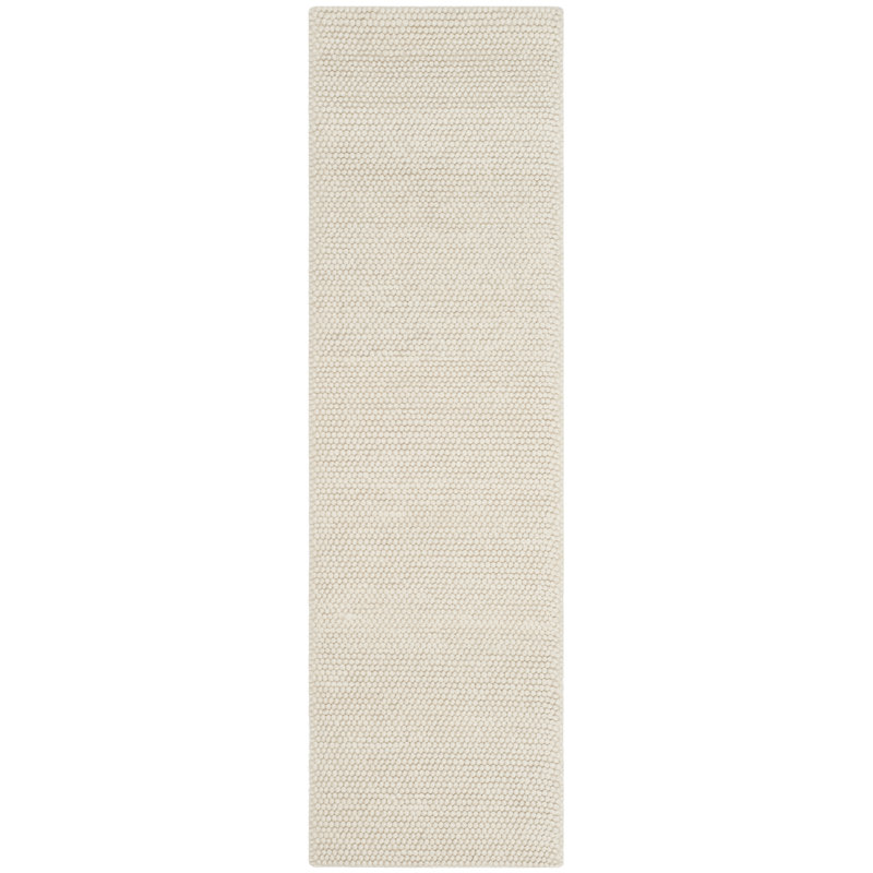 Natura Solid Color Area Rug In Ivory, Runner 69 x 244cm