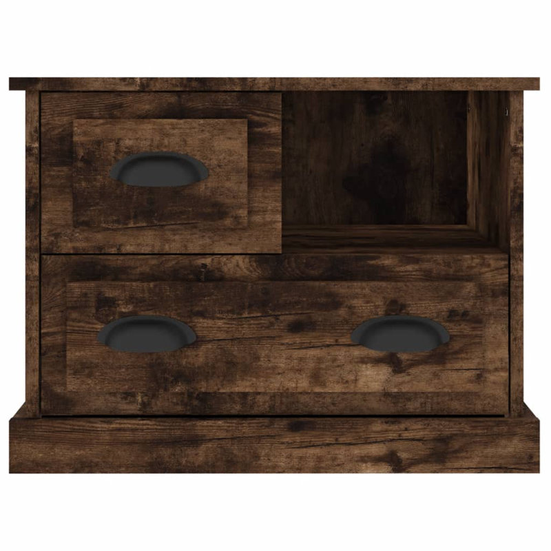 Ehrentraud 60cm W Bedside Table, Smoked Oak
