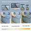 Canapé modulaire surdimensionné surdimensionné avec conception convertible, assise profonde, accoudoirs très larges et 10 coussins décoratifs en velours côtelé-714242101