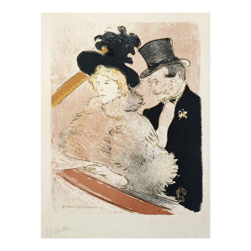Au concert par Henri de Toulouse-Lautrec - estampe numérique, H 20 po x l 16 po