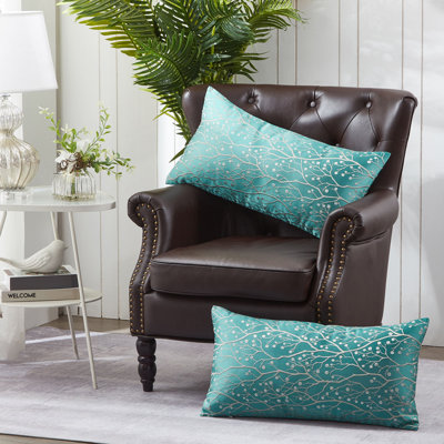 Floral Rectangular Lumbar Cushion Cover