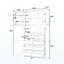 Garde-manger 70,9 po de hauteur - autoportant avec 4 portes, plateaux coulissants et tablette réglable-1081096000