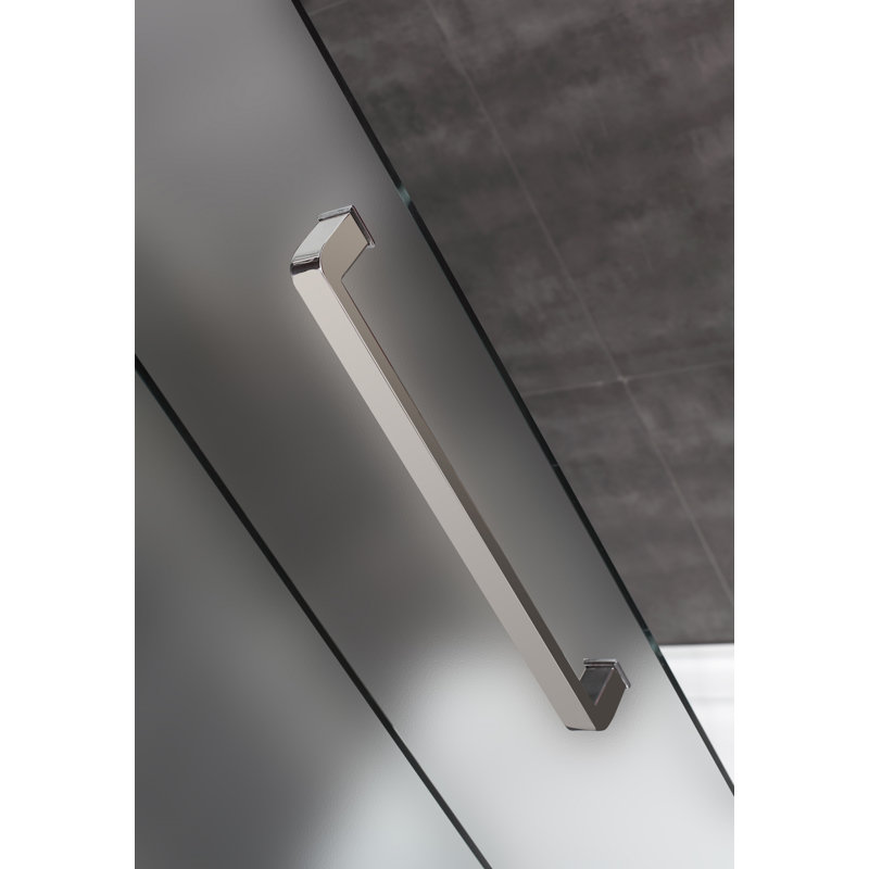 Cabine de douche rectangulaire 60" x 77,5" avec base incluse Moselle, Chrome, Gauche