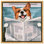 «Animals Occupied Bathroom Corgi Dogs and Puppies», reproduction d'art graphique