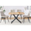 Table élévatrice multifonctionnelle moderne avec plateau de table MFC de 0,8 po et pieds en métal noir