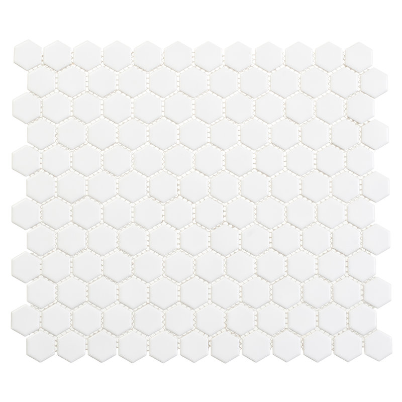 Stylish- Suave 3/4" Straight Edge Porcelain Honeycomb Hexagon Wall & Floor Tile, Espri