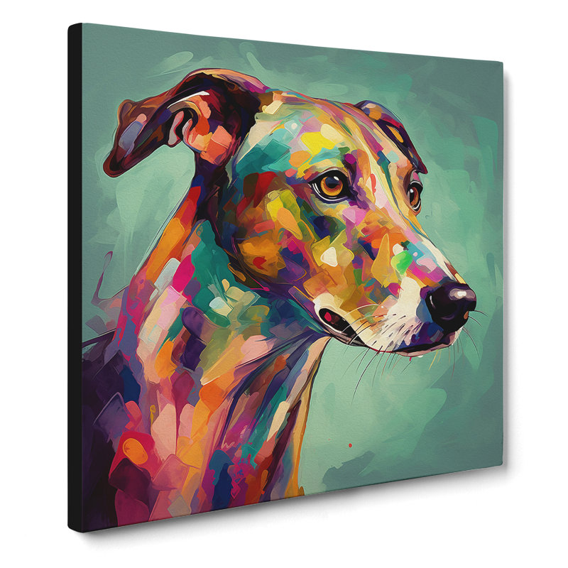 Greyhound Dog Abstract Art - Print