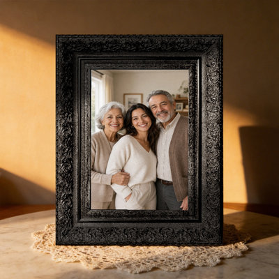 8" x 10" Black-1PC Classic Home Photo Frame for Wall or Tabletop