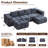 Modular Sofa Set With Ottoman, Compressed No-Frame Boneless Sectional-134961845-134429458