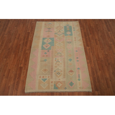 Geometric Kilim Flat Weave Rug 4x6