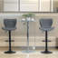 Swivel Upholstered Adjustable Height Bar Stool