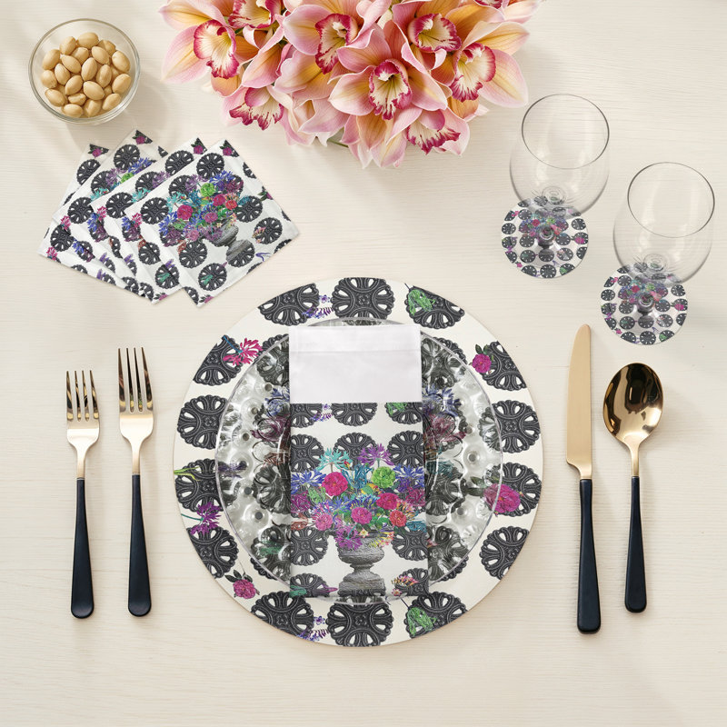 Sous-verres ronds en cuir Vegan
