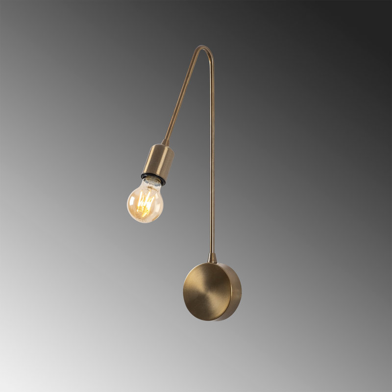 Lampe murale moderne moderne, couleur cuivre massif, 48 pouces de hauteur | Corps en métal, douille E27 (40 W maximum) | Homologué IP20 pour une utilisation intérieure | Parfait pour le salon, la chambre à coucher ou le bureau, design élégant et unique