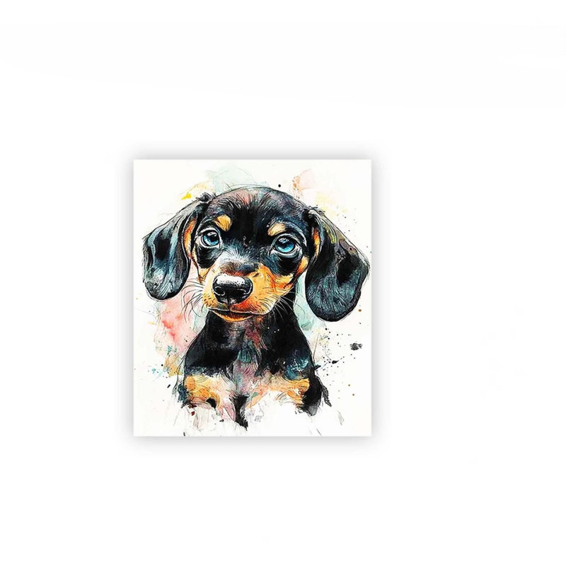 Art mural moderne sur toile 20 po x 24 po Modern Dog