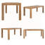 Ensemble de salle à manger rustique en bois d'acacia pour 6 personnes avec trou pour parasol, coussins confortables et fabrication durable pour l'extérieur-126658557