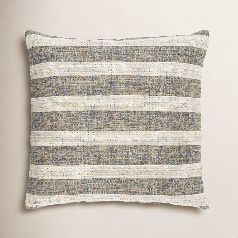 Zandra Savion Striped Pillow, 22" x 22", Square, Polyester/Polyfill