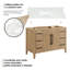 Meuble-lavabo en bois manufacturé et gris Griselde-91927734