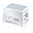 Mini Folding Step Stool, Short, Foldable, Lightweight With Slip Resistant Treads And Non-Slip Feet, White