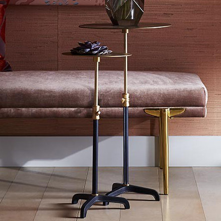 Pedestal Accent Table, Indigo