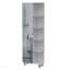 Armoire à linge à 5 tablettes avec miroir-1454743729
