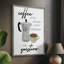 «Coffee is the Response», reproduction encadrée - bois massif-1898791650