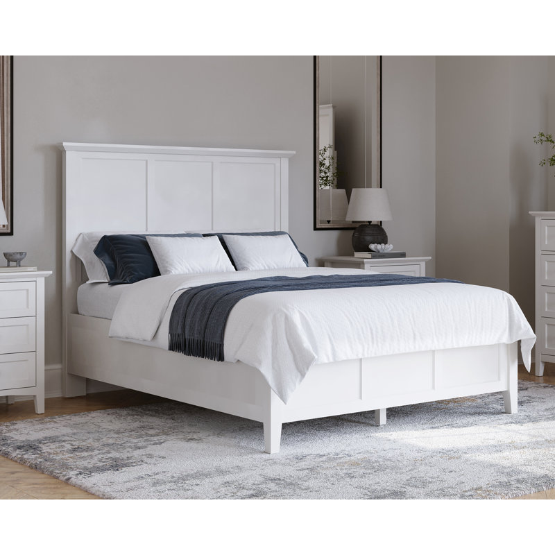 Grace Elephant Grey Double (4'6) Standard Bed, White