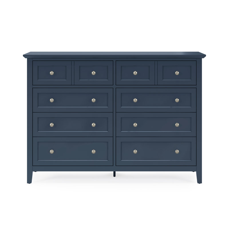 8 Drawer 152.4 W Double Dresser, Blue