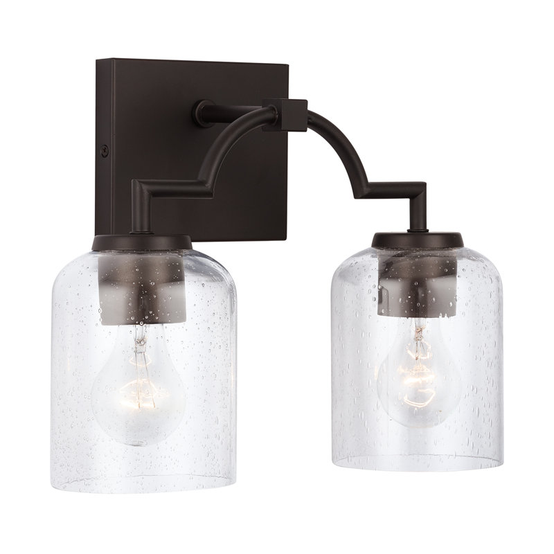 Éclairage pour salle de bain 2 lumières à intensité variable Achen, Bronze