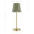 18" Metal Table Lamp With Green Shade-1957445995