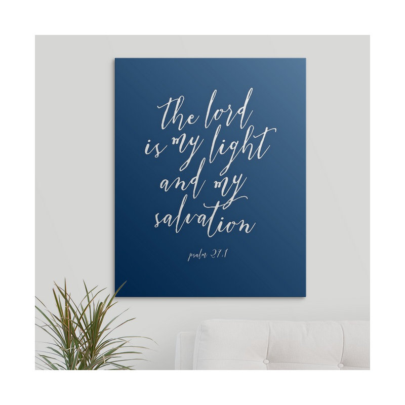 « psalm 27:1-scripture art », art textuel, H 30 po x l 24 po x P 1,5 po, Toile