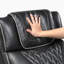 Causeuse double inclinable électrique en cuir fleur avec barre centrale 72 po Barra-209576273