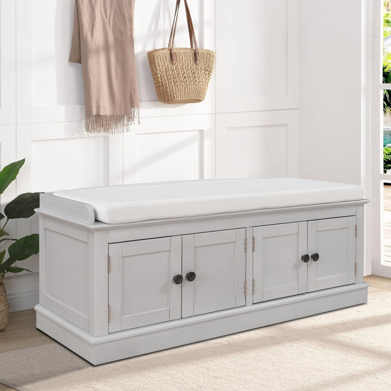 Banc de rangement Calena, gris