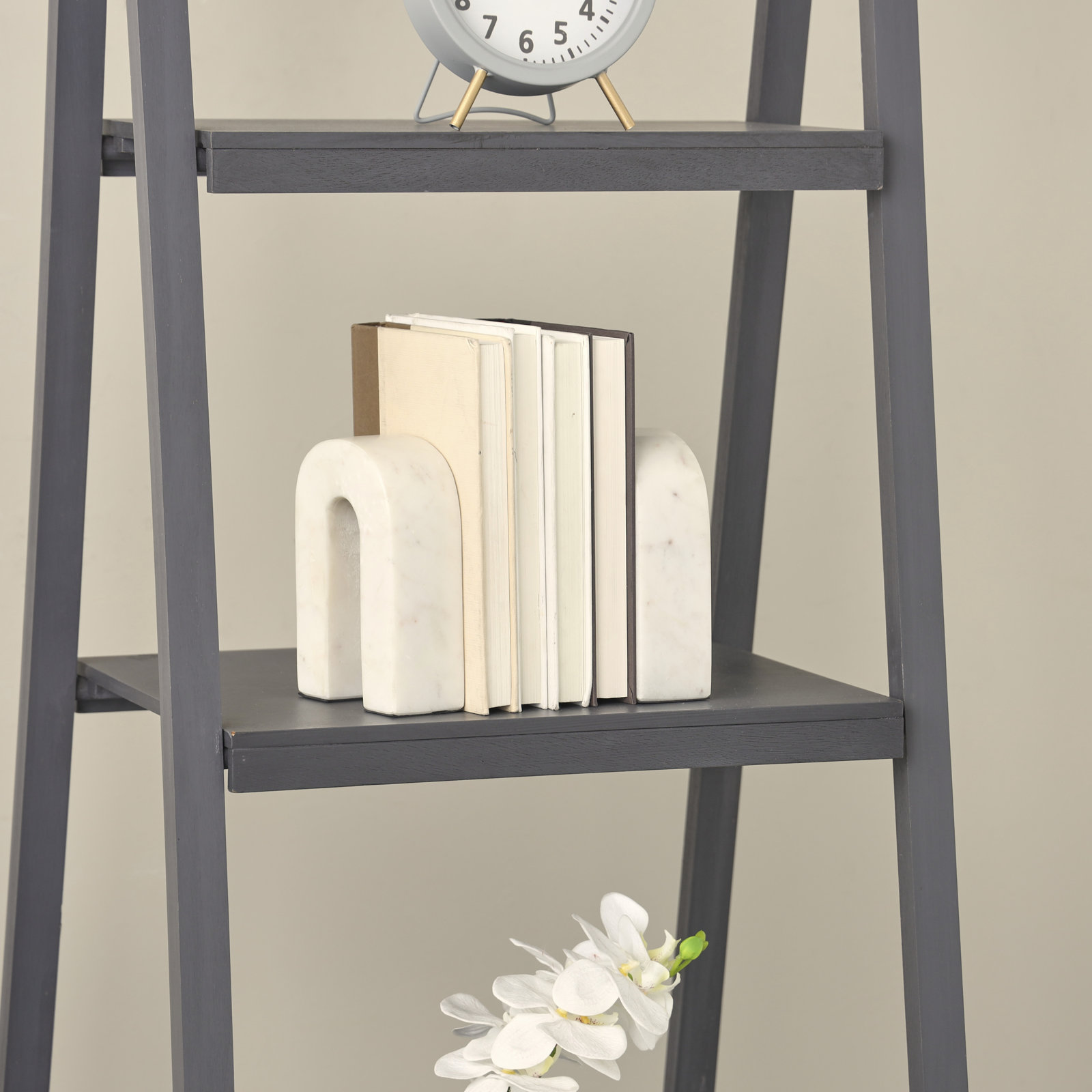 Decorative Bookends, Cream