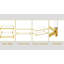 Table basse moderne avec structure stable en métal et supports transparents en acrylique