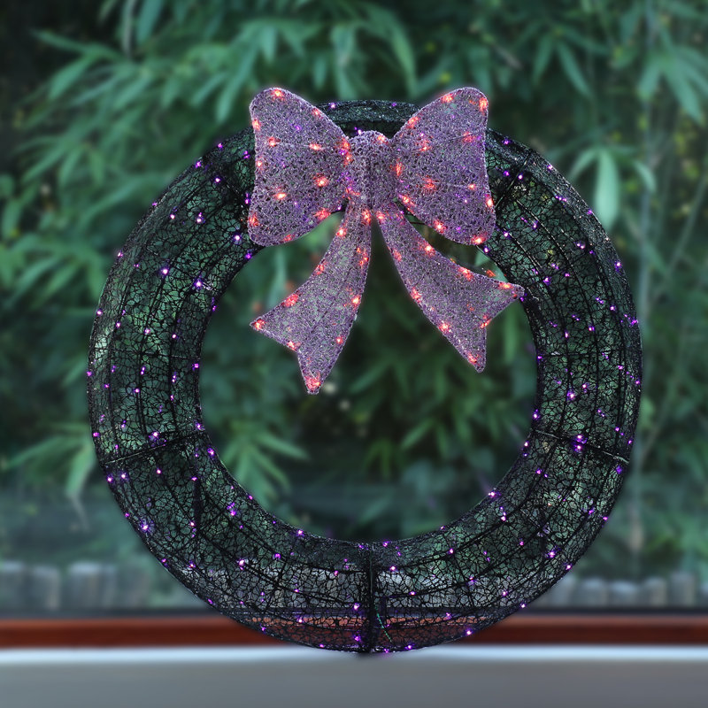Fausse couronne lumineuse, L 3,1 po x H 36 po x P 36 po, Noir