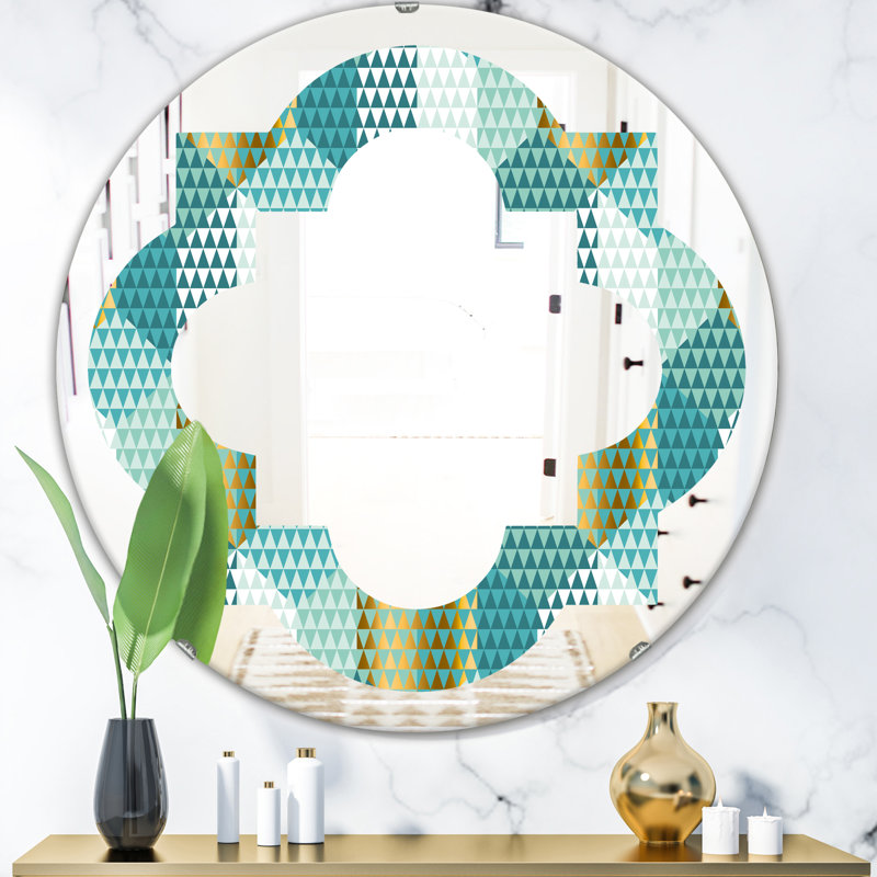 Miroir mural éclectique Quatrefoil, H 23,6 po x l 23,6 po