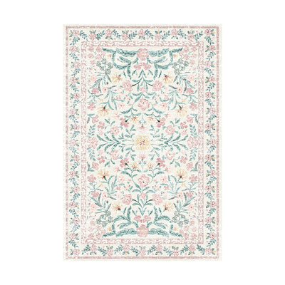 Tapis floral bohémien lavable à la machine à la machine
