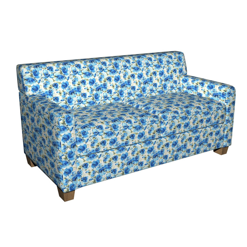 Tissu d’impression roses, Bleu