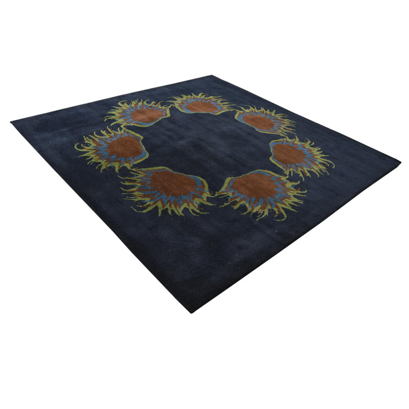 Square Otto Navy Blue Rug